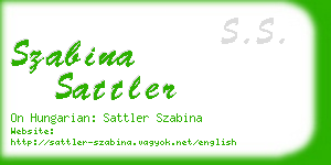 szabina sattler business card